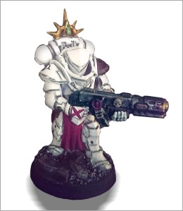 My first Sister of Saint Nora - holding a converted meltagun.