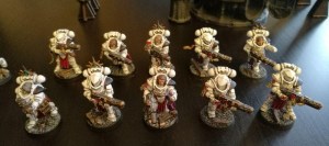 2 Squads of Dominions with converted meltaguns.