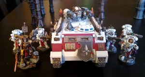 Front of the Immolator with heraldic shield