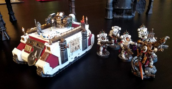 Immolator with a Squad of Dominions and a Canoness